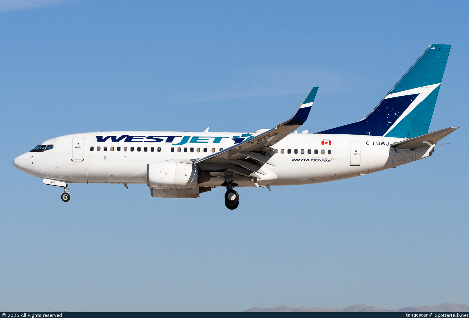 Photo of C-FBWJ - Boeing 737-7CT operated by WestJet Airlines