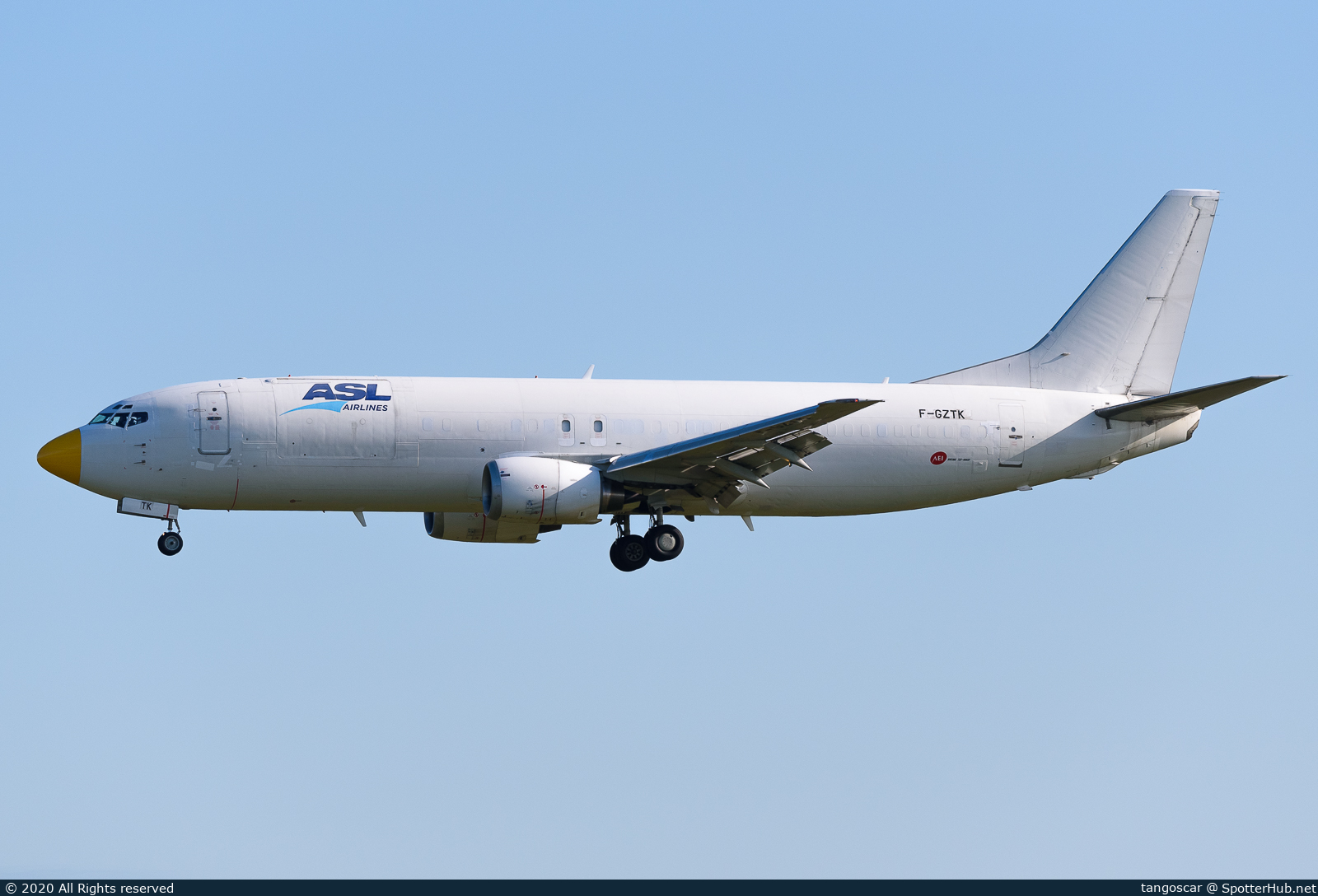 Photo of F-GZTK - Boeing 737-4Q8(SF) operated by ASL Airlines France