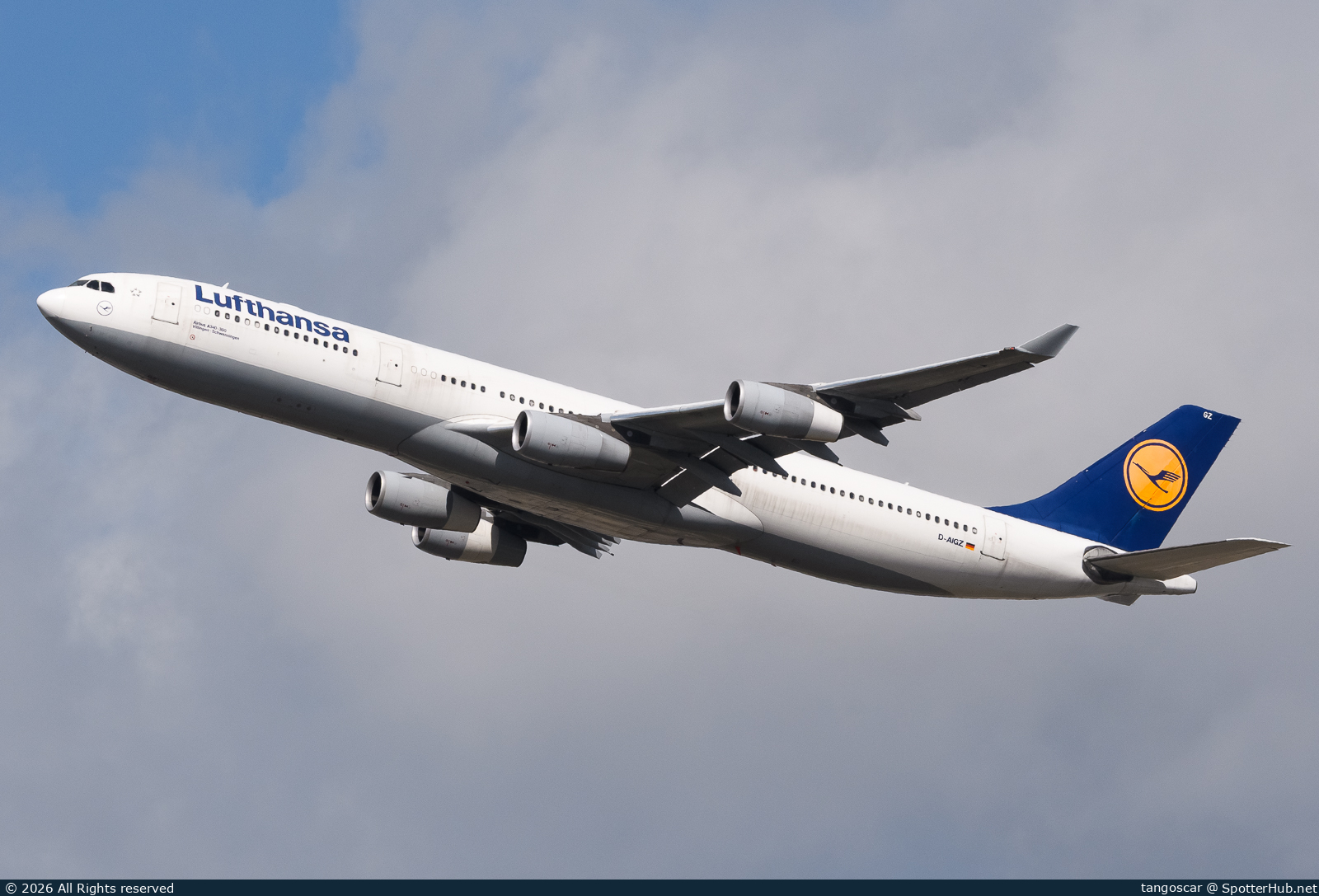 Photo of D-AIGZ - Airbus A340-313 operated by Lufthansa