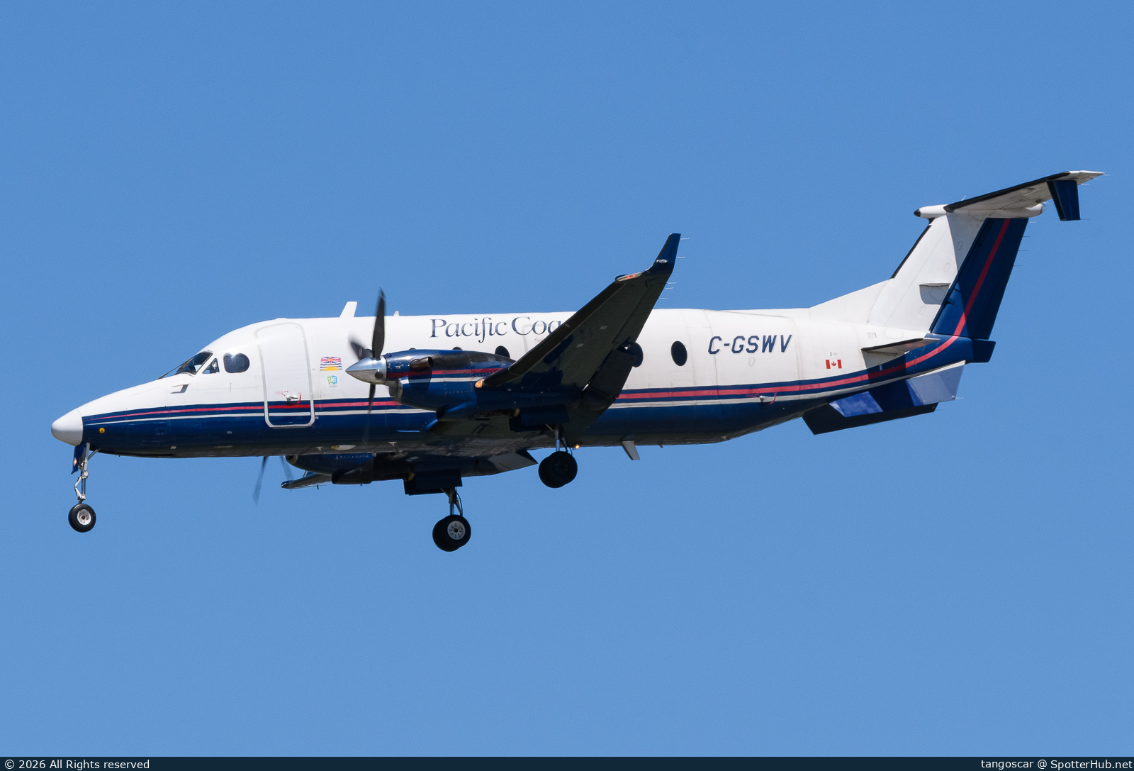 Photo of C-GSWV - Beechcraft 1900D operated by Pacific Coastal Airlines
