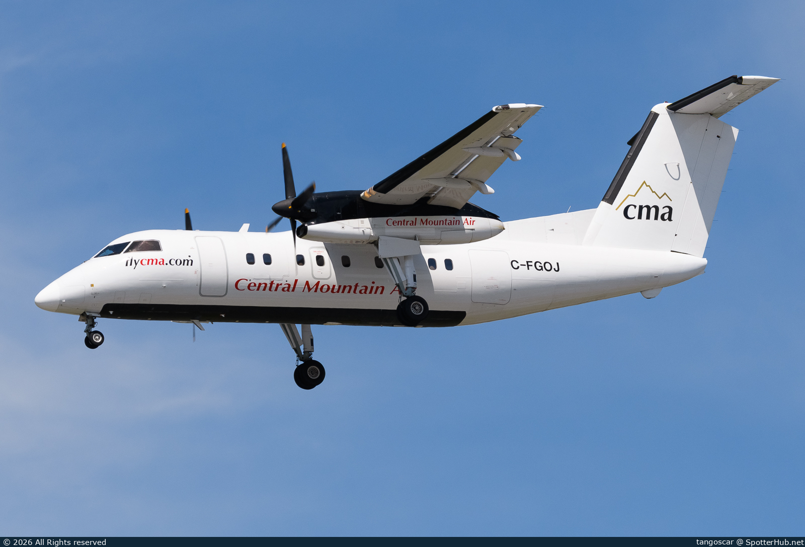 Photo of C-FGOJ - Bombardier DHC-8-106 Dash 8 100 operated by Central Mountain Air