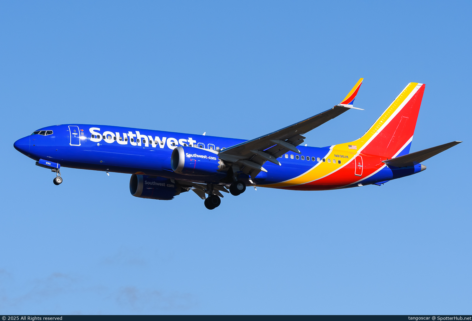 Photo of N8961K - Boeing 737 MAX 8 operated by Southwest Airlines