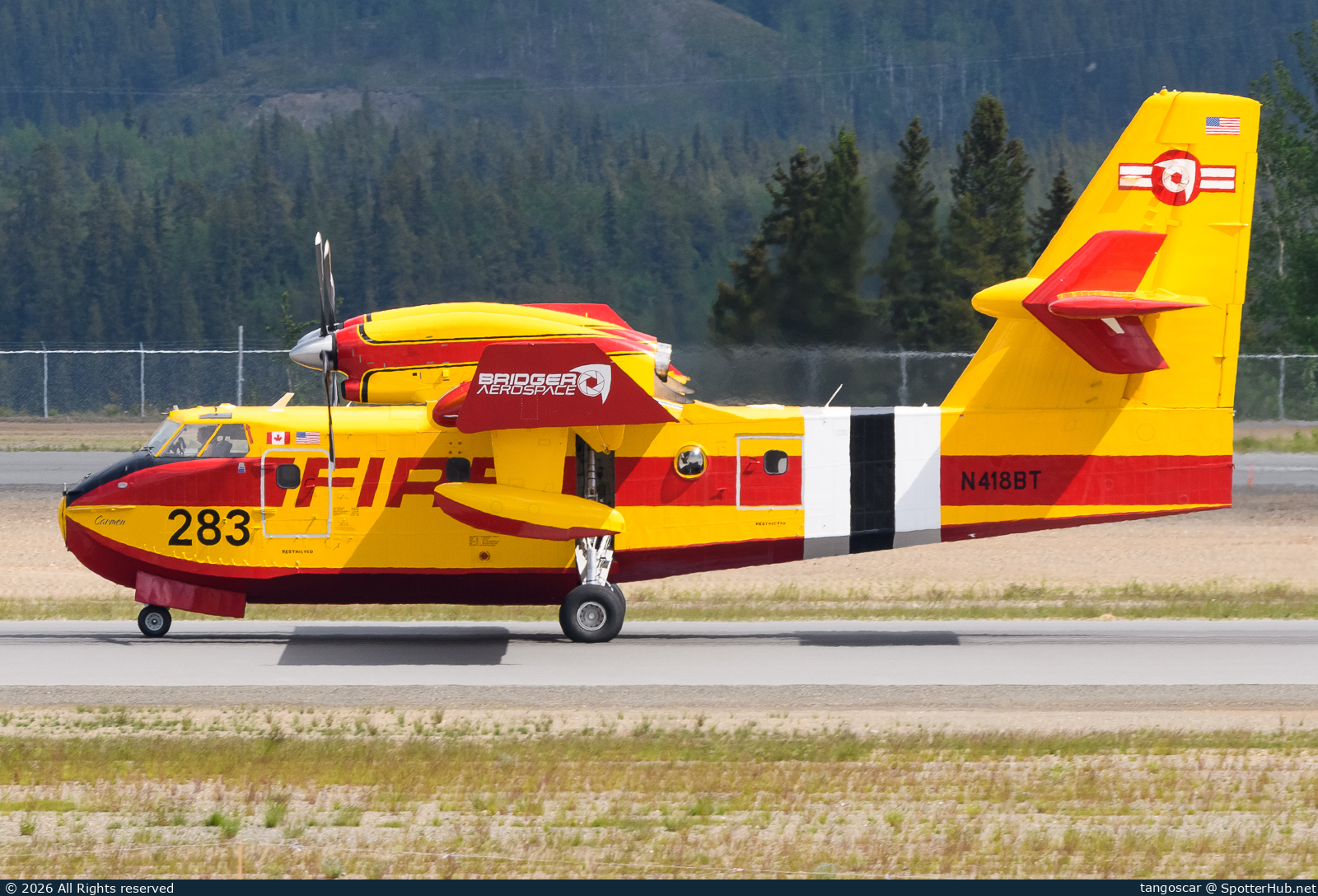 Photo of N418BT - Canadair CL-215T Scooper operated by Bridger AeroSpace