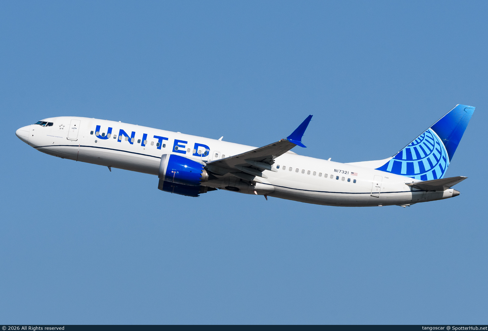 Photo of N17321 - Boeing 737 MAX 8 operated by United Airlines