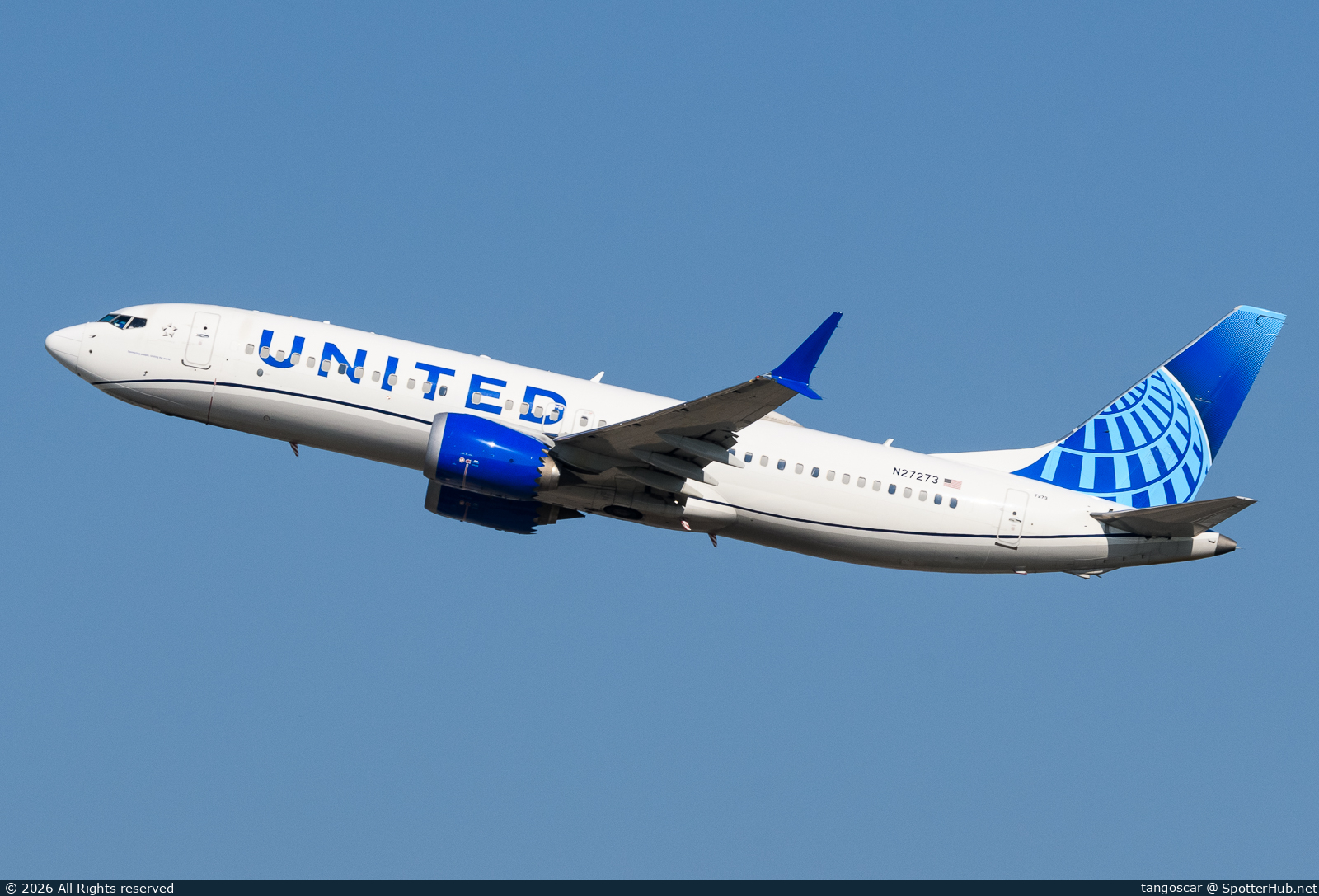 Photo of N27273 - Boeing 737 MAX 8 operated by United Airlines