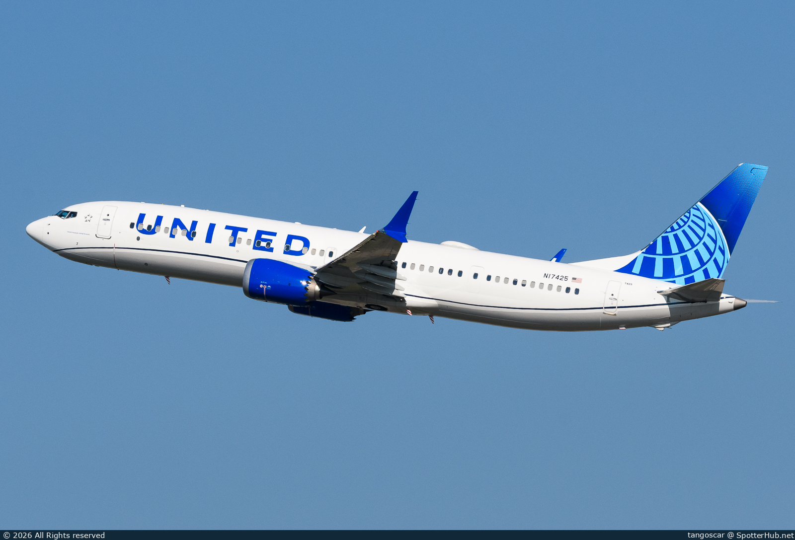 Photo of N17425 - Boeing 737 MAX 9 operated by United Airlines