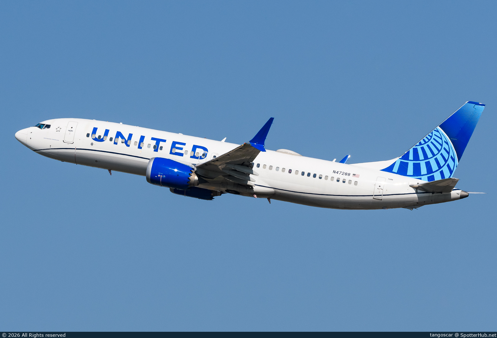 Photo of N47288 - Boeing 737 MAX 8 operated by United Airlines