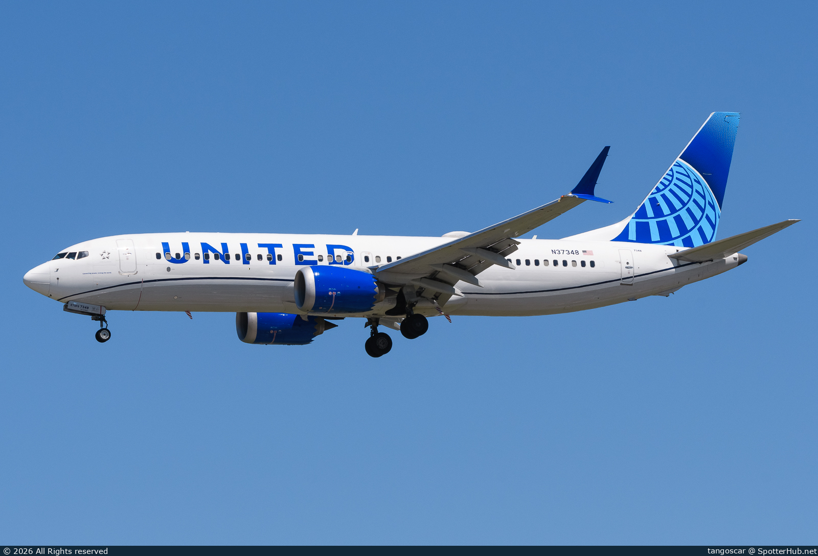 Photo of N37348 - Boeing 737 MAX 8 operated by United Airlines
