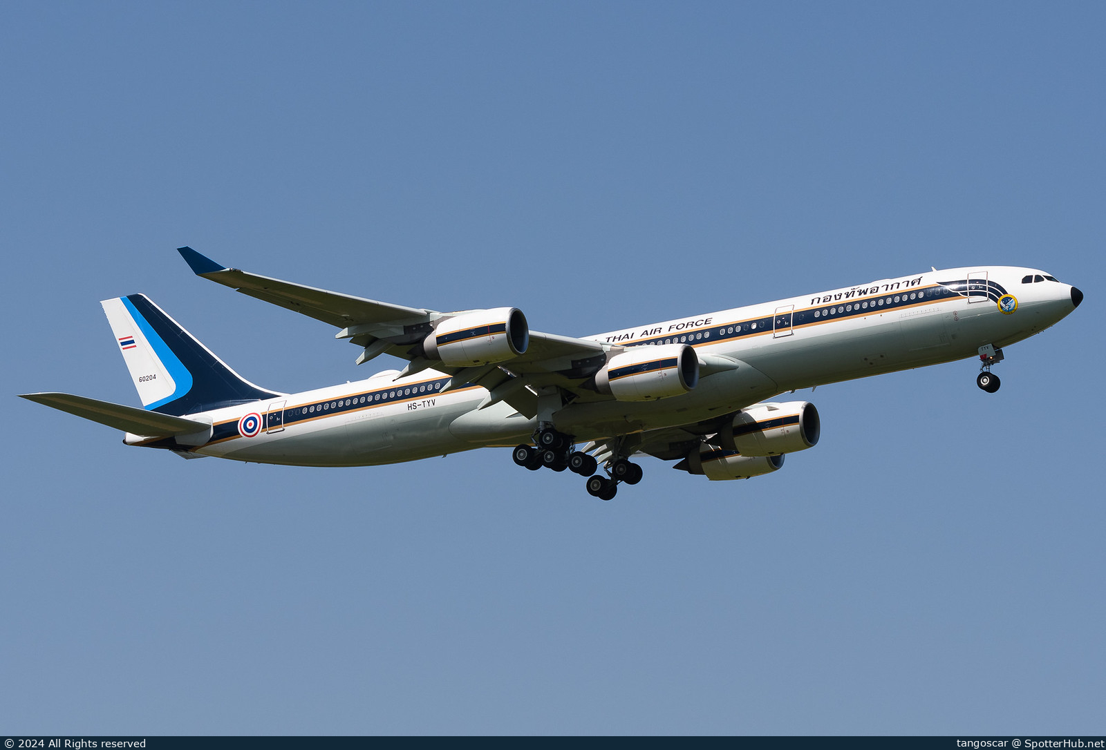 Photo of HS-TYV - Airbus A340-541 operated by Royal Thai Air Force