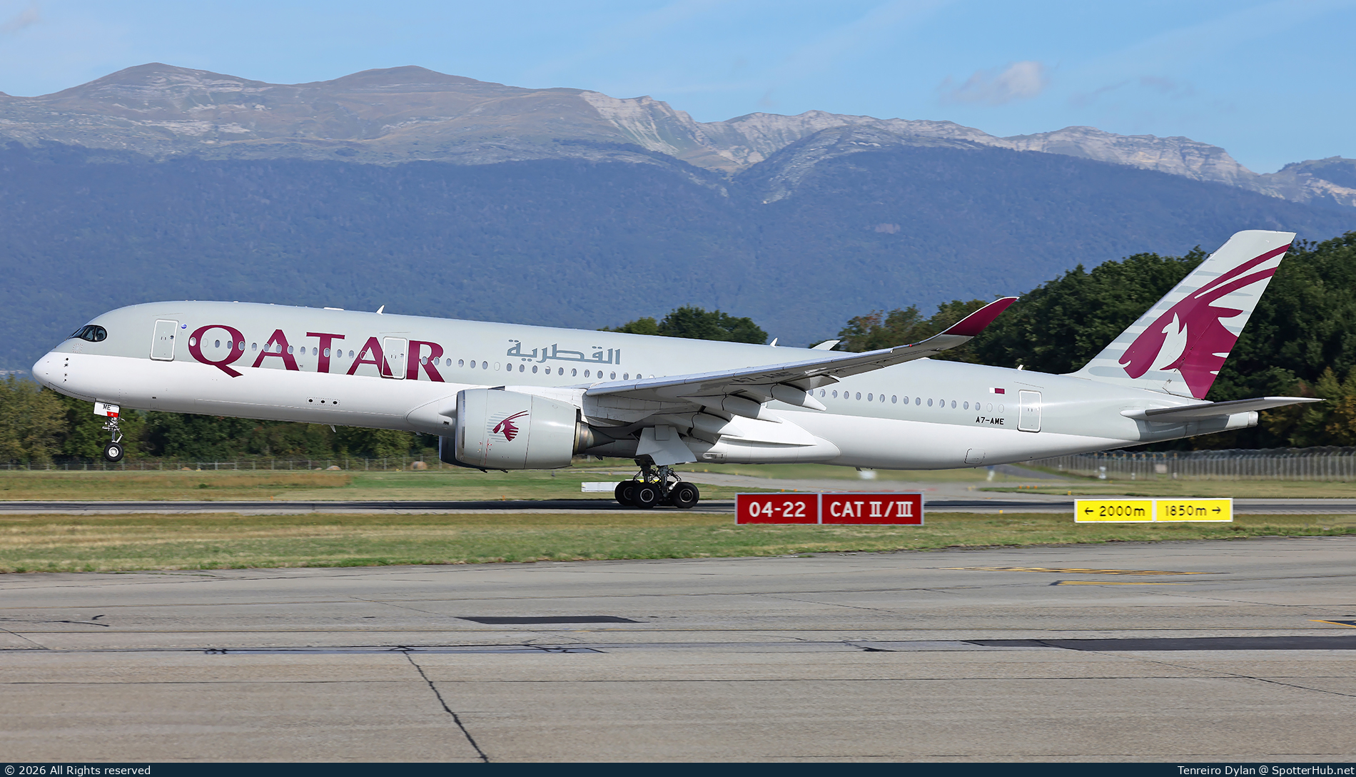 Photo of A7-AME - Airbus A350-941 operated by Qatar Airways