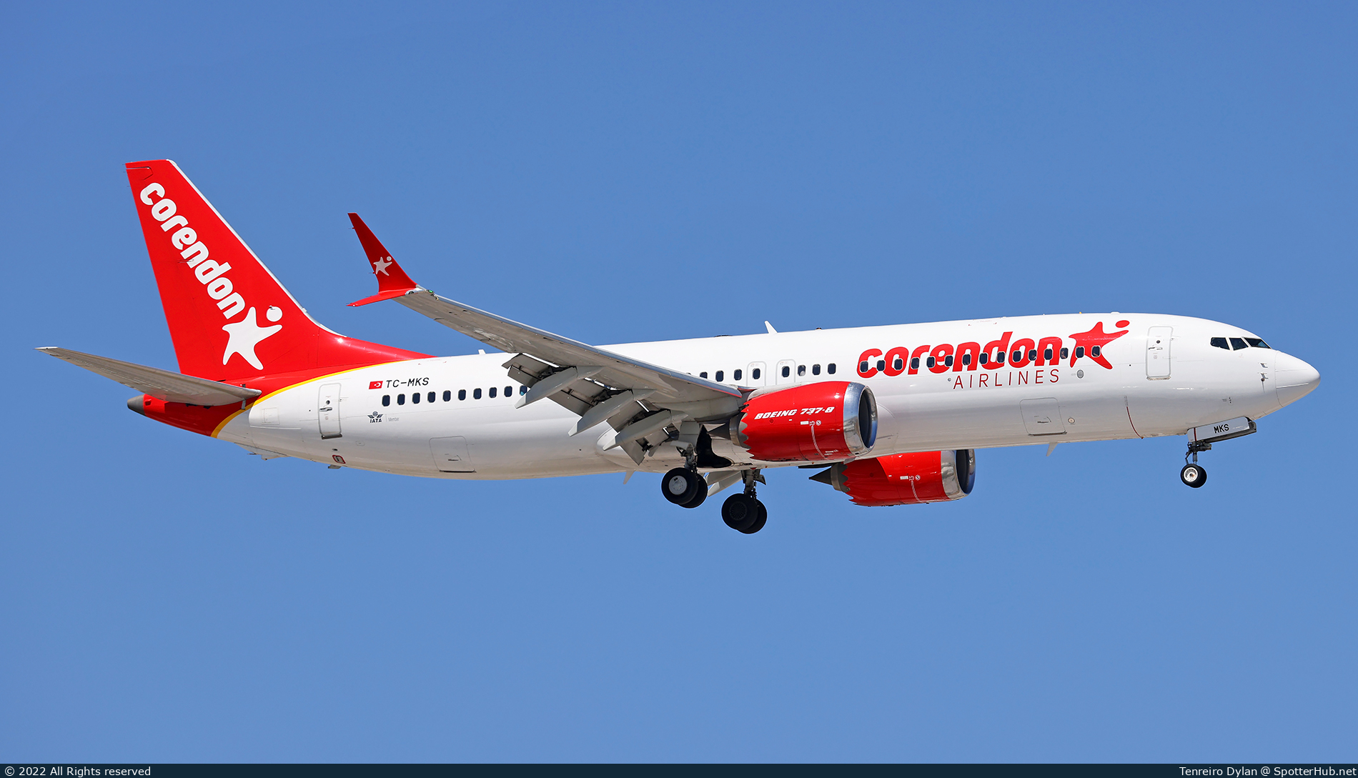 Photo of TC-MKS - Boeing 737 MAX 8 operated by Corendon Airlines