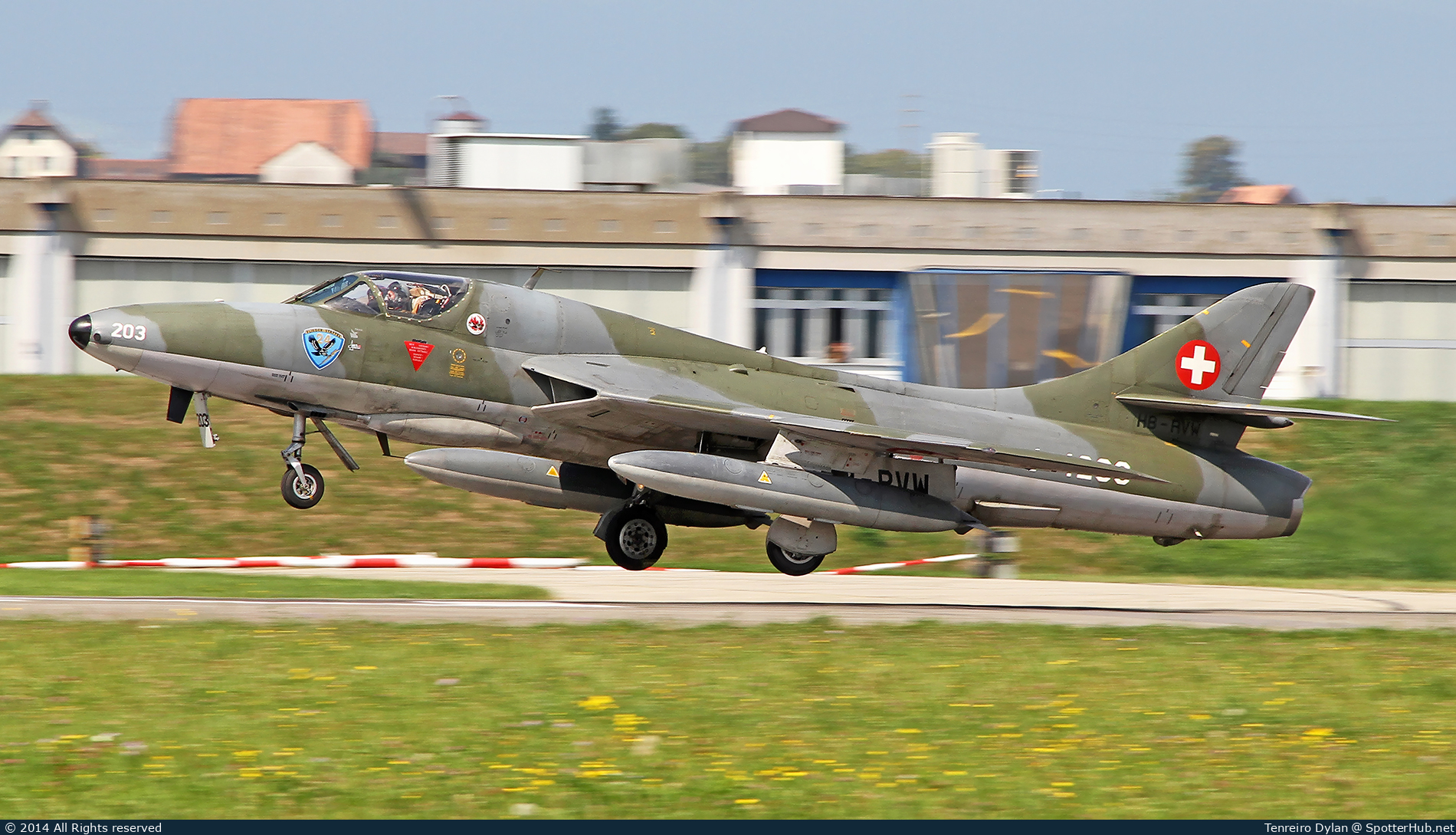 Photo of J-4203 - Hawker Hunter T.68 operated by Swiss Air Force