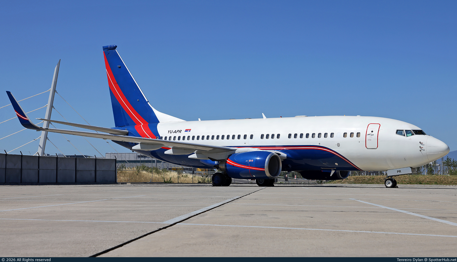 Photo of YU-APR - Boeing 737-7JF(BBJ) operated by Skybridge International Balkan