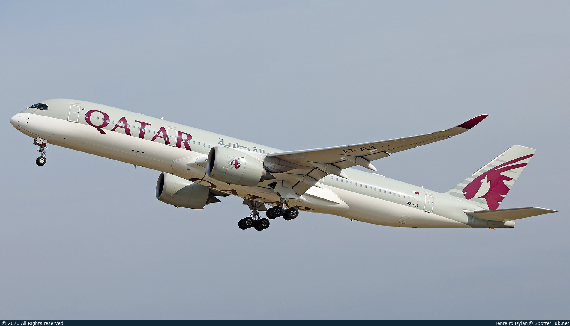 Photo of A7-ALV - Airbus A350-941 operated by Qatar Airways