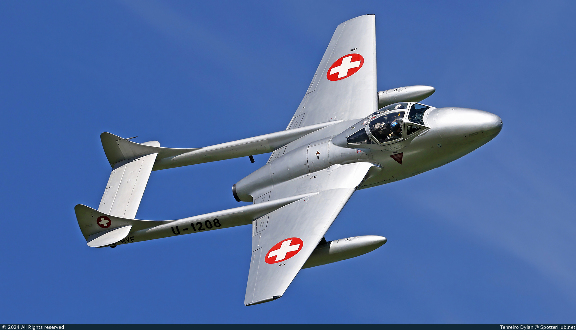 Photo of HB-RVF - De Havilland DH-100 Vampire T.55 operated by Fliegermuseum Altenrhein