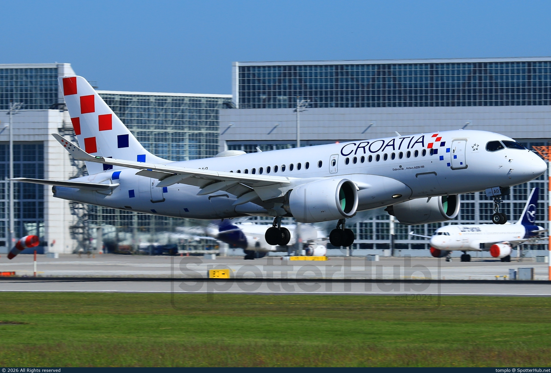 Photo of 9A-CAO - Airbus A220-100 operated by Croatia Airlines