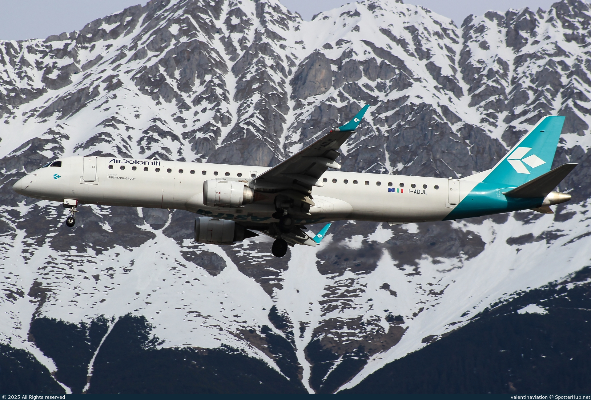 Photo of I-ADJL - Embraer ERJ-195LR operated by Air Dolomiti
