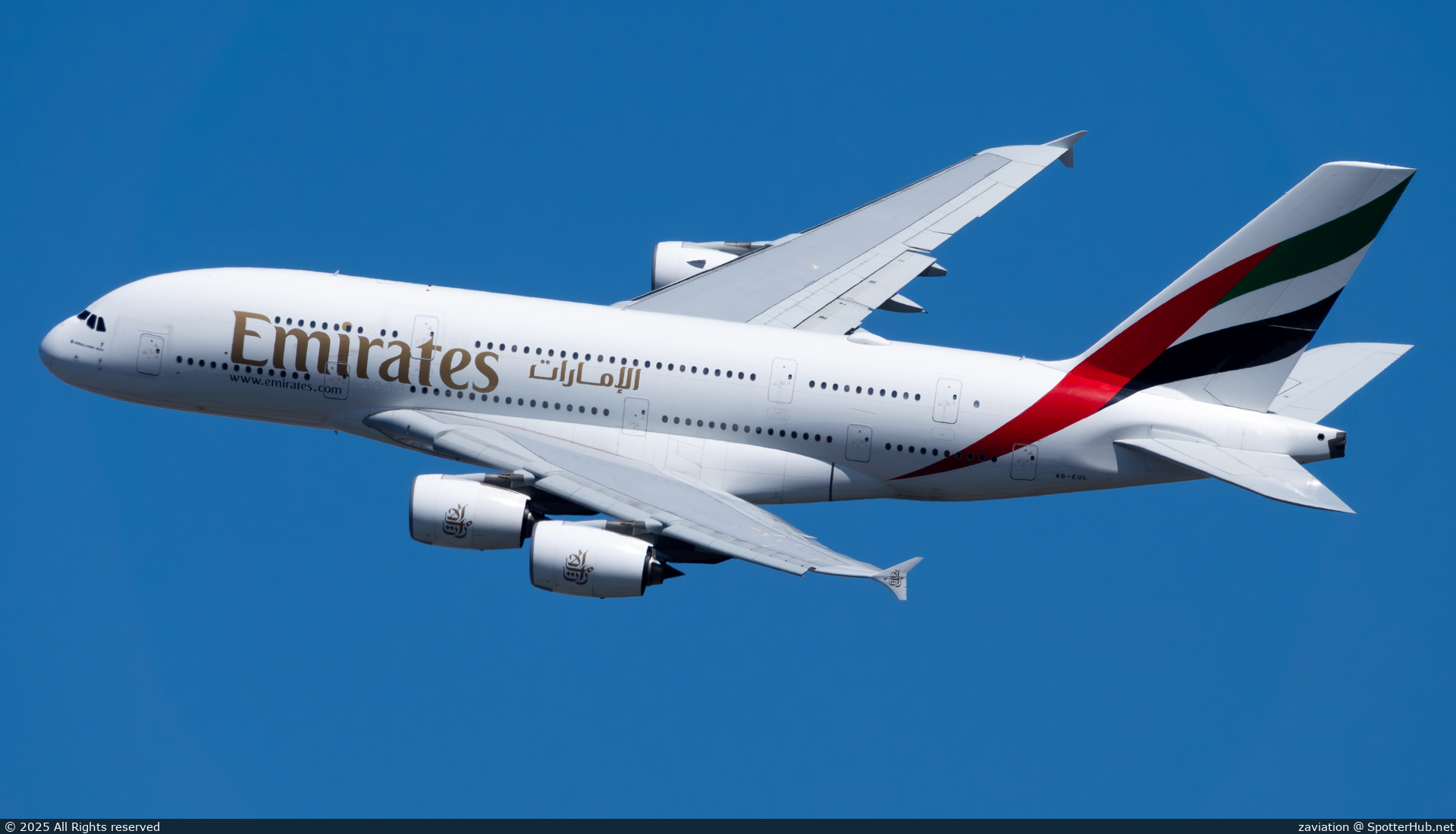 Photo of A6-EUL - Airbus A380-861 operated by Emirates