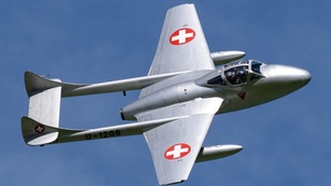 Photo of HB-RVF - De Havilland DH-100 Vampire T.55 operated by Fliegermuseum Altenrhein