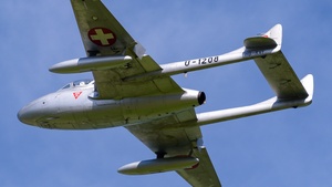 Photo of HB-RVF - De Havilland DH-100 Vampire T.55 operated by Fliegermuseum Altenrhein