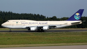 Photo of TF-AMV - Boeing 747-412 operated by Saudi Arabian Airlines (opb Air Atlanta Icelandic)