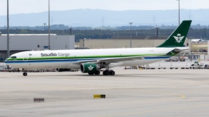 Photo of EI-LKE - Airbus A330-302(P2F) operated by Saudia Cargo (opb ASL Airlines Ireland)