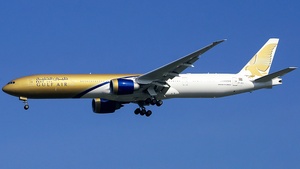 Photo of VT-JEJ - Boeing 777-35R(ER) operated by Gulf Air (opb Jet Airways)