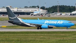 Photo of EI-AZD - Boeing 737-86Q(SF) operated by Amazon Prime Air (opb ASL Airlines Ireland)