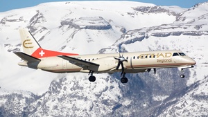 Photo of HB-IZH - Saab 2000 operated by Etihad Regional (opb Darwin Airline)