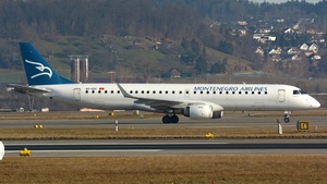 Photo of 4O-AOC - Embraer ERJ-195LR operated by Montenegro Airlines