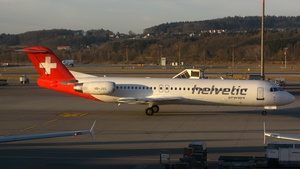 Photo of HB-JVG - Fokker 100 operated by Helvetic Airways