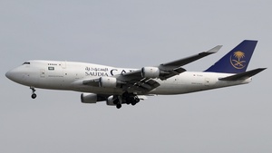 Photo of TC-ACF - Boeing 747-481(BDSF) operated by Saudia Cargo (opb Air ACT)