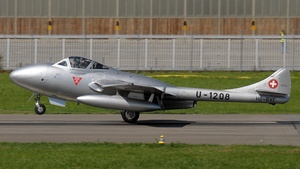 Photo of HB-RVF - De Havilland DH-100 Vampire T.55 operated by Fliegermuseum Altenrhein