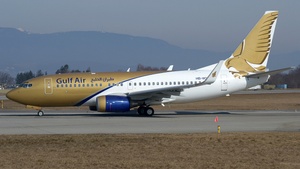 Photo of HB-IIQ - Boeing 737-7AK(BBJ) operated by Gulf Air (opb PrivatAir)
