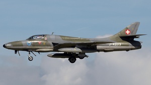 Photo of J-4203 - Hawker Hunter T.68 operated by Swiss Air Force