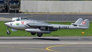 Photo of HB-RVN - De Havilland DH-100 Vampire FB.6 operated by Fliegermuseum Altenrhein