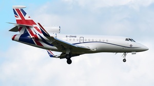 Photo of G-ZAHS - Dassault Falcon 900LX operated by Royal Air Force (opb Centreline Aviation)