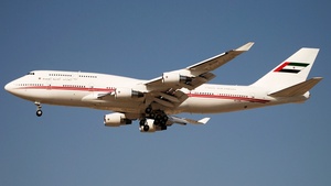 Photo of A6-COM - Boeing 747-433(M) operated by Dubai Royal Air Wing