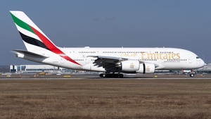 Photo of A6-EUF - Airbus A380-861 operated by Emirates
