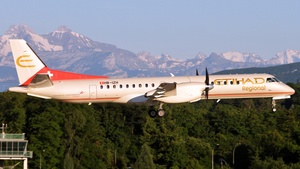Photo of HB-IZH - Saab 2000 operated by Etihad Regional (opb Darwin Airline)