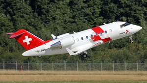 Photo of HB-JWB - Bombardier Challenger 650 operated by Rega Swiss Air-Rescue