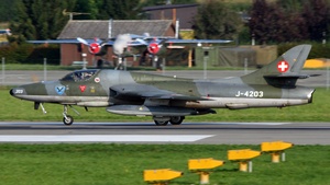 Photo of J-4203 - Hawker Hunter T.68 operated by Swiss Air Force