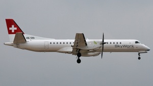 Photo of HB-IZD - Saab 2000 operated by SkyWork Airlines