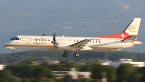 Photo of HB-IZZ - Saab 2000 operated by Etihad Regional (opb Darwin Airline)
