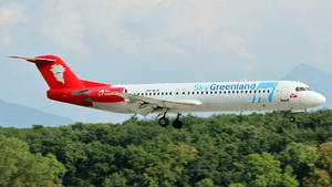 Photo of PH-MJP - Fokker 100 operated by Sky Greenland (opb Denim Air)