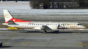Photo of HB-IZJ - Saab 2000 operated by Etihad Regional (opb Darwin Airline)