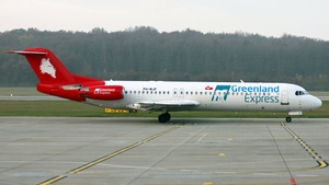Photo of PH-MJP - Fokker 100 operated by Greenland Express (opb Denim Air)