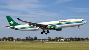 Photo of EI-LKE - Airbus A330-302(P2F) operated by Saudia Cargo (opb ASL Airlines Ireland)