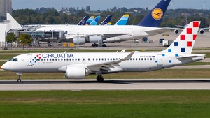 Photo of 9A-CAM - Airbus A220-300 operated by Croatia Airlines