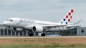 Photo of 9A-CAQ - Airbus A220-100 operated by Croatia Airlines